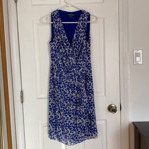 Ralph Lauren faux wrap sleeveless dress